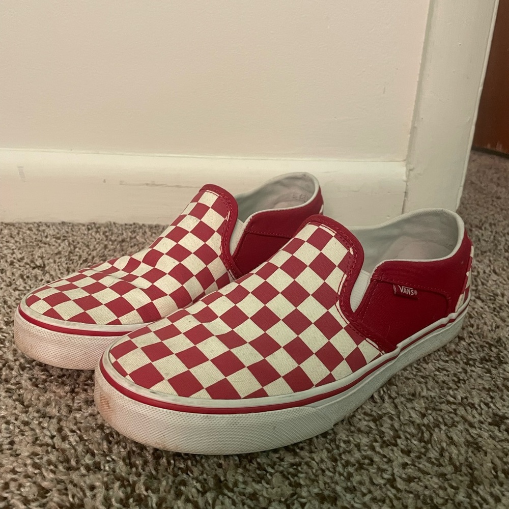 RED CHECKERED VANS